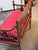 Early 20th Century Antique Victorian Red Damask Upholstered Settee For Sale - Image 5 of 12