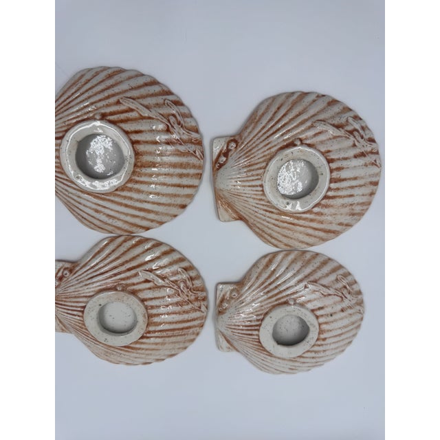 Mid 20th Century Conch Shell Form Art Pottery Tea Set With Pink Interior Glaze For Sale - Image 11 of 18