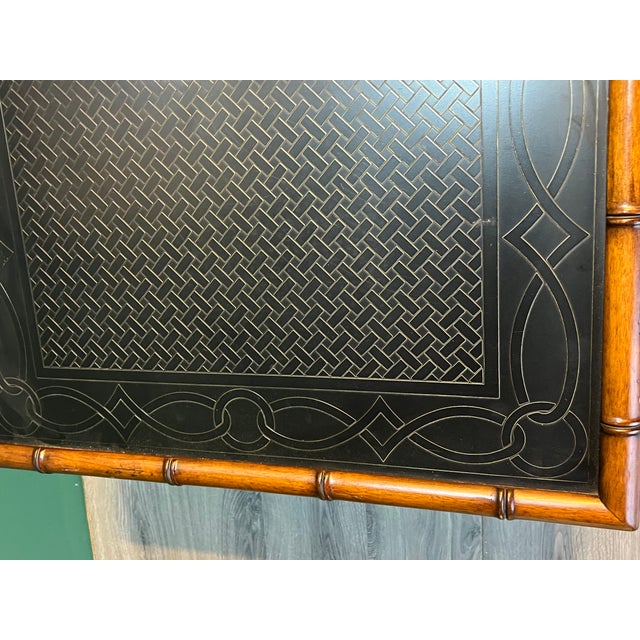 Late 20th Century Faux Bamboo Coffee Table For Sale - Image 11 of 11