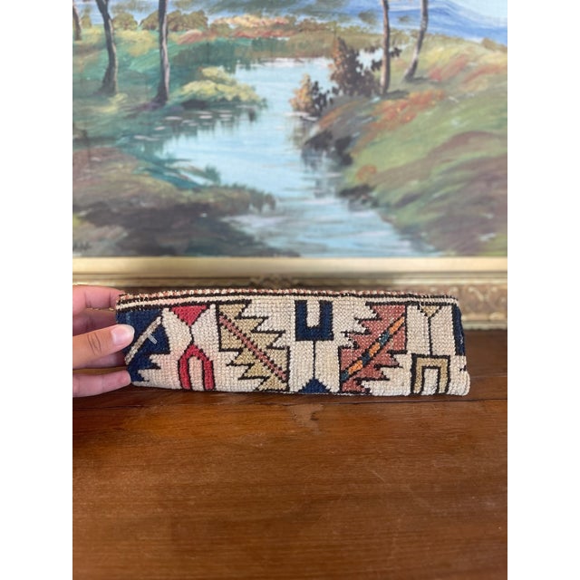 Vintage Handwoven Kilim Textile Pencil/Tool Pouch With Geometric Tribal Motifs. For Sale In Seattle - Image 6 of 6