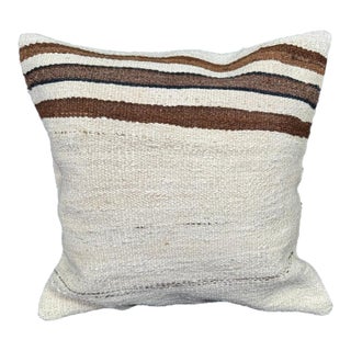 Turkish Hemp Pillow Cushion Natural Beige Brown Pillow Cushion Cover 20"x20" For Sale