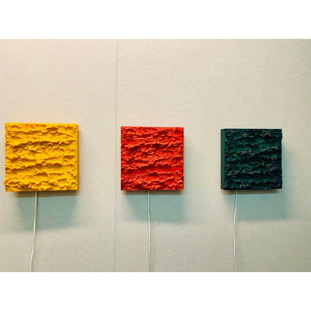 Space Age Fiberglass Wall Lamps by Uwe Mersch, 1970s, Set of 3 For Sale - Image 4 of 18