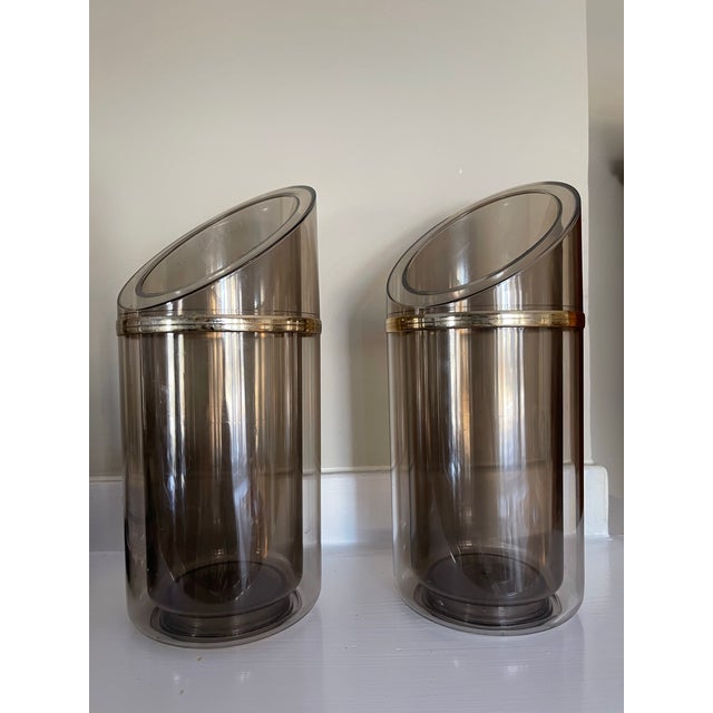 1970s Mod Grey Lucite Wine Chiller Chairish
