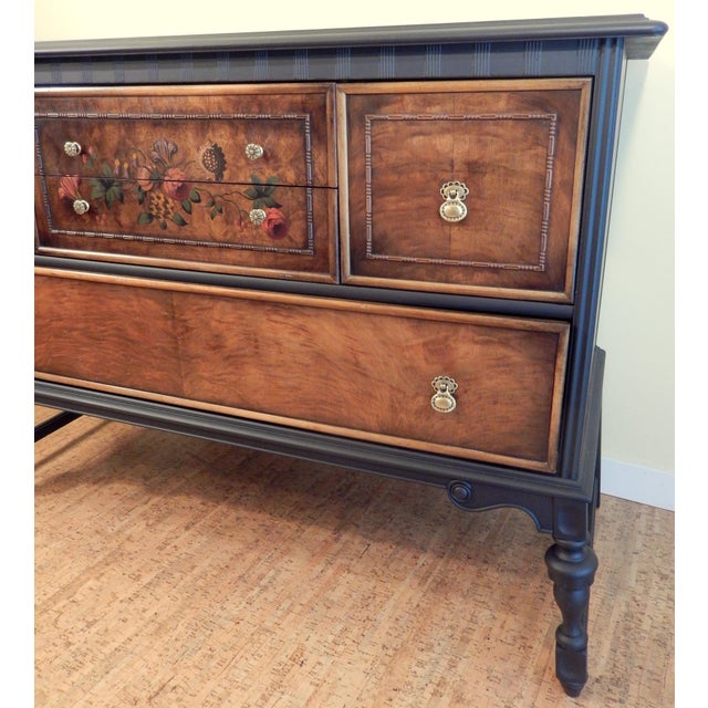 Jacobean 1920's Berkey and Gay Walnut Lowboy For Sale - Image 3 of 8