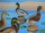 Realism Mallard Ducks in Pond With Lily Pads, Horizontal Landscape by Hugh Hendry For Sale - Image 3 of 11