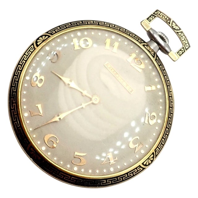 This Tiffany & Co. Art Deco pocket watch showcases timeless craftsmanship with a luxurious platinum and 18k yellow gold...