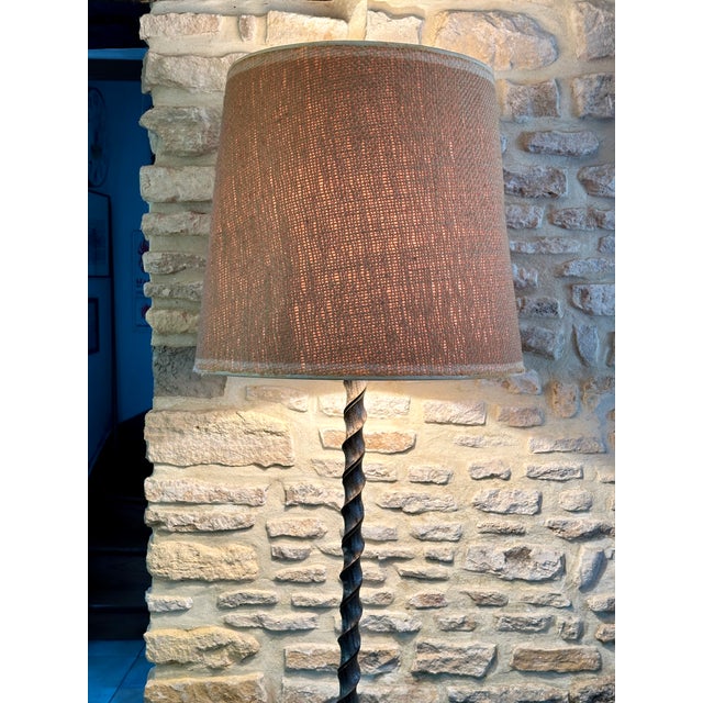 Metal Floor Lamp from Ateliers de Marolles, 1940s For Sale - Image 7 of 18