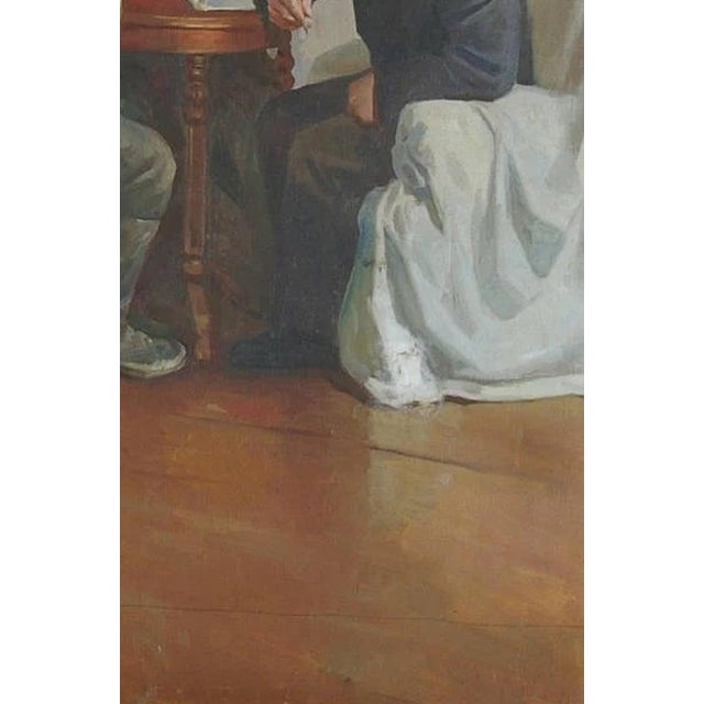 1970s Lenin Portrait, Original Oil Painting, Soviet Socialist Art 148-98 For Sale - Image 5 of 6