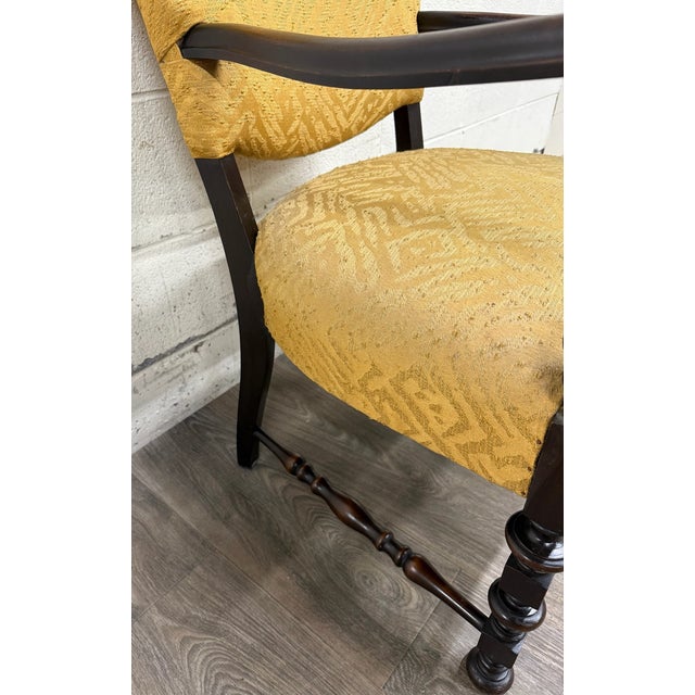 Vintage Spanish Revival Renaissance Revival Walnut Armchair For Sale - Image 13 of 14