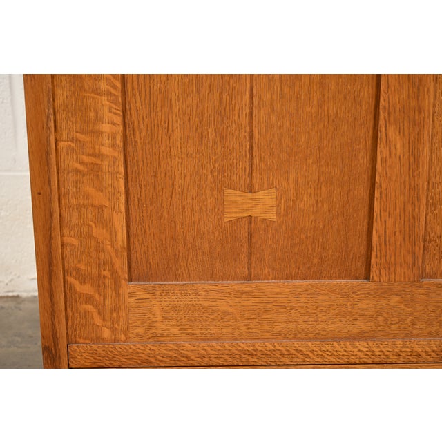 Stickley Harvey Ellis Collection Mission Arts & Crafts Inlaid Oak Blanket Chest For Sale - Image 13 of 18