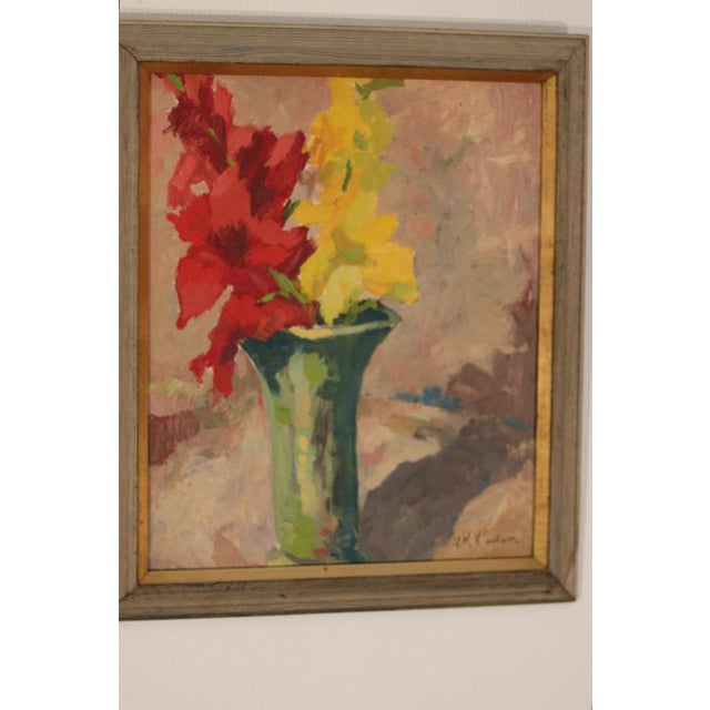 H. H. Västrom, Lilies, 1950s, Oil on Panel, Framed For Sale - Image 12 of 18