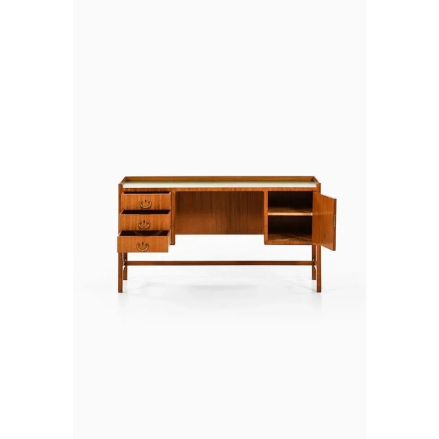 1950s Mahogany and Brass Desk from Josef Frank, 1950s For Sale - Image 5 of 6