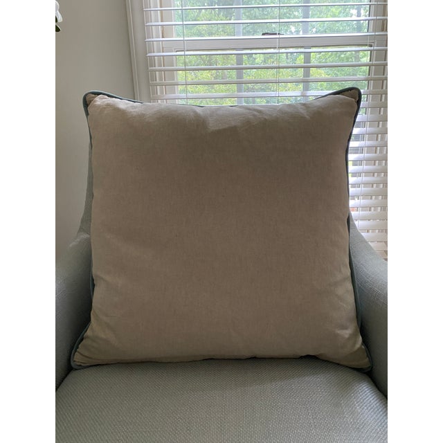 Blue Leopard Stripe Pillow For Sale - Image 4 of 4