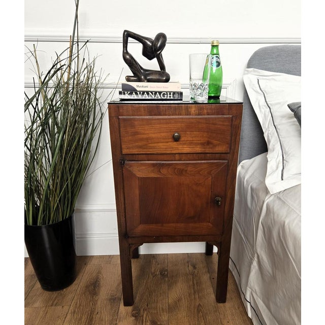 Rustic Italian Rustic Country Nightstands, 1950s, Set of 2 For Sale - Image 3 of 10