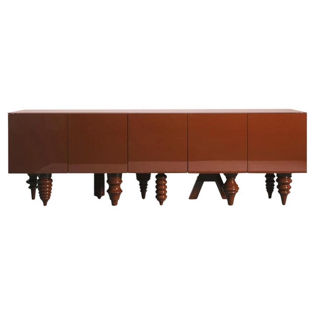 2.5m Multileg Sideboard Lacquered in Berry Red by Jaime Hayon for BD Barcelona For Sale - Image 18 of 18