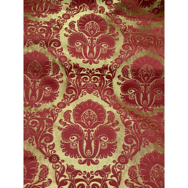 Silk Tapestry Fabric From 1950 For Sale