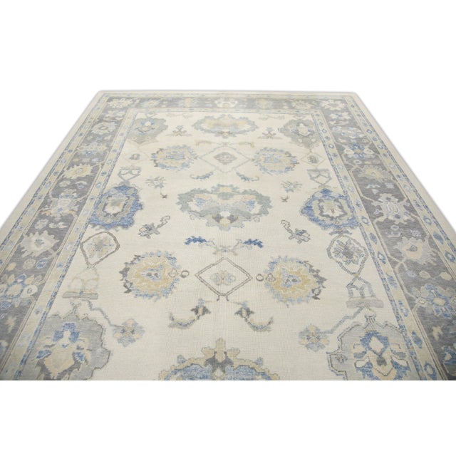 Early 21st Century Modern Turkish Oushak Rug 8'10" x 11'10" For Sale - Image 5 of 7