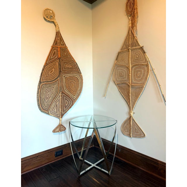 A mid-century modern side or occasional table designed by John Vesey (1924-1992) in 1956. Made from a mix of brass and...