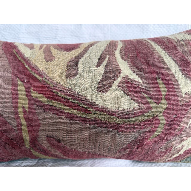 17rh Century Antique Brussels Baroque Tapestry Pillow Abstract Design For Sale - Image 4 of 6