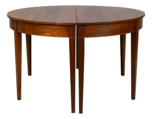 Pair of Federal Demilune Mahogany Tables / Round Table