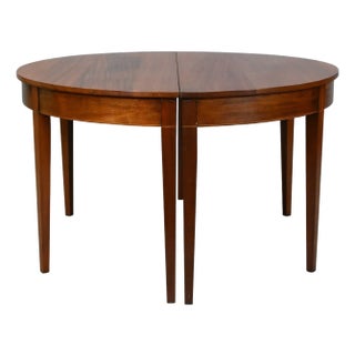 Pair of Federal Style Demilune Mahogany Tables, Early 20th Century For Sale
