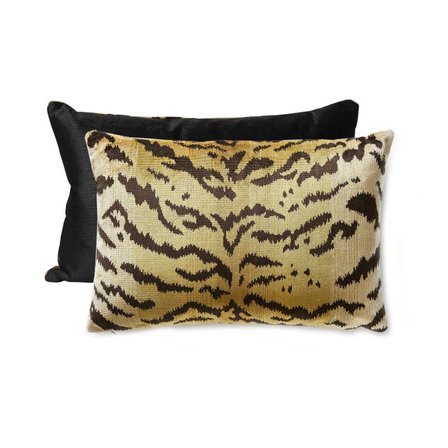 This listing is for a single pillow. The background pillow is to showcase the fabric on the back side. Scalamandré is a...