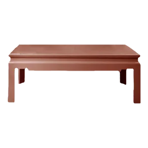 Modern Ming Coffee Table Custom Built and Lacquered Red