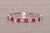 Silver The Possagno: Natural Ruby and Diamond Band in White Gold For Sale - Image 8 of 11