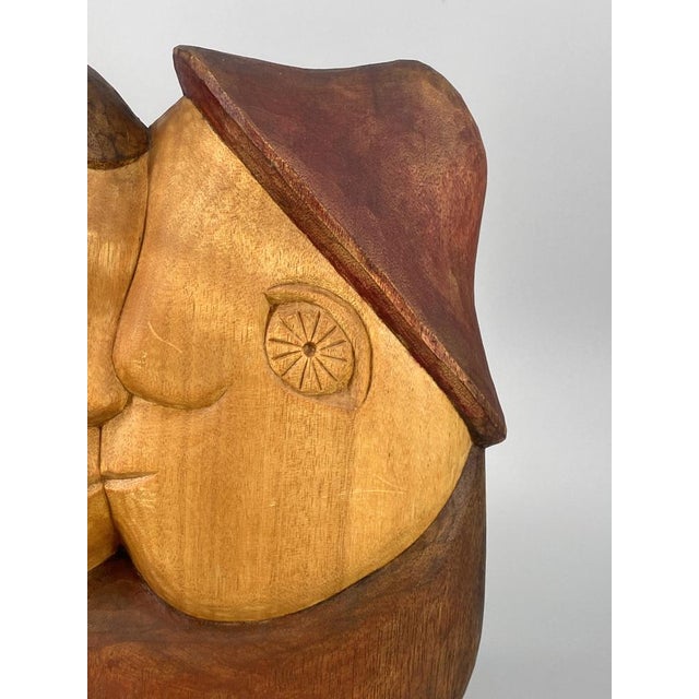 Modern Henryk Zegadlo, Lovers, 1980s, Wood For Sale - Image 3 of 11