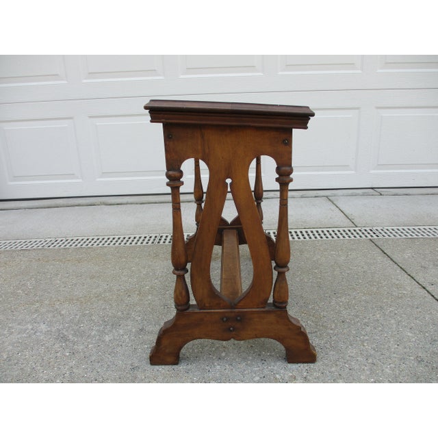 Traditional Antique Piano or Organ Music Bench Stand For Sale - Image 3 of 10