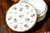 English Beautiful English Hand Painted Rose Mintons China Antique Porcelain Circular Jewelry Vanity Box For Sale - Image 3 of 13