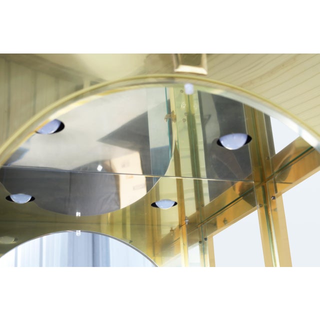 Vintage Brass Vitrine / Display Cabinet by Mastercraft For Sale - Image 9 of 13