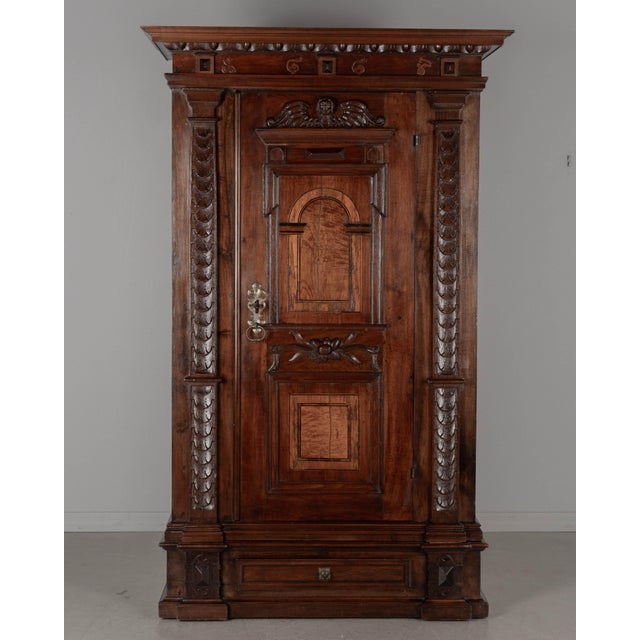 Baroque 19th Century French Périgord Walnut Armoire For Sale - Image 3 of 15