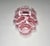 Pair of Vintage Italian Murano appliques in Vistosi style. Wall lights have 6 fantastic Murano pink and white lattimo...