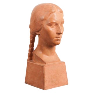 French Early 20th Century Terra Cotta Bust by Raymond Couvègnes For Sale