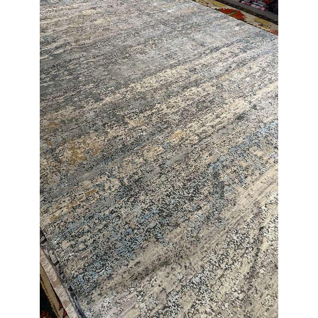2010s A Modern Abstract Rug in Handspun Wool For Sale - Image 5 of 6