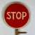 Vintage Double Sided Stop/Go Hand Held. Wooden Sign in Red & Green For Sale - Image 9 of 9