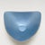 Vintage 1960s Reed & Barton triangular-shape silver plate bowl with cornflower blue color glaze interior. This lightweight...