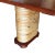 1950s Restored Stacked Rattan Double Mahogany Pedestal Dining Table For Sale - Image 5 of 8