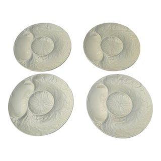 20th Century Gien Majolica Earthenware Artichoke Plates- Set of 4 For Sale