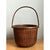 Vintage Woven Rattan Nantucket Basket With Handle For Sale - Image 9 of 12