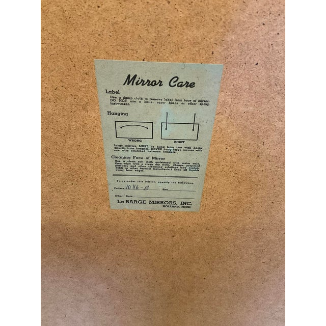 1980s La Barge Asian Chinoiserie Silver Leaf Hand-Painted Mirror For Sale - Image 10 of 10