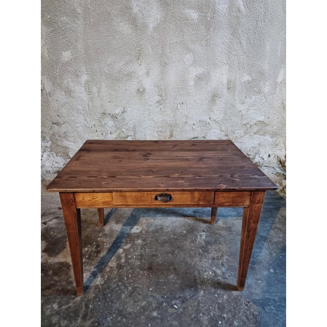 Antique French Table with Drawer, 1920 For Sale - Image 14 of 14