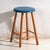 Vintage Wooden Stool with Round Seat, Central Europe, 1950 For Sale - Image 9 of 9