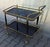 Mid-Century Modern Mid-Century German Tea Trolley with Brass Frame and Black Glass Shelves, 1960s For Sale - Image 3 of 13