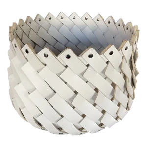 Medium Braided Basket Beige Tan