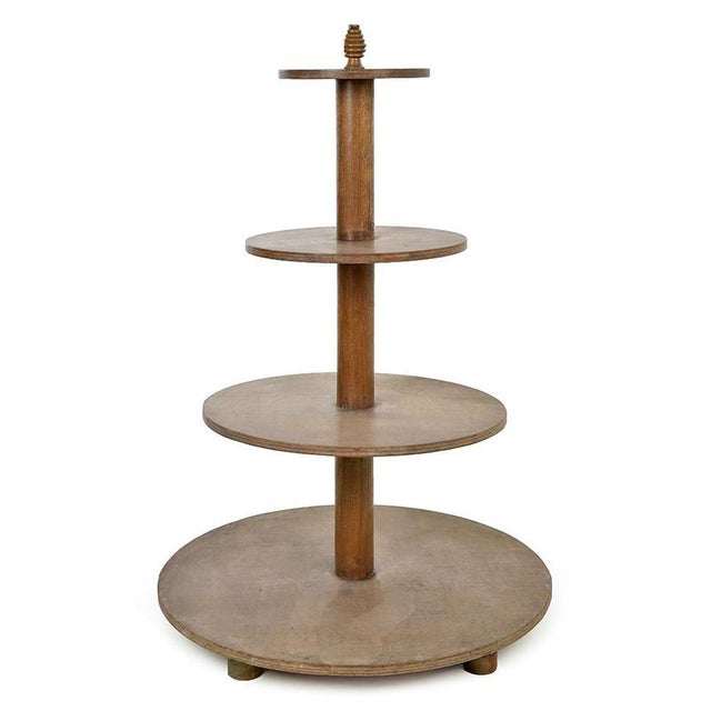 Wood Circular Wooden Display Stand For Sale - Image 7 of 7