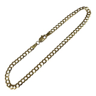 Curb Link Bracelet 14kt Yellow Gold 8in 3.7mm 3.25g Solid New For Sale
