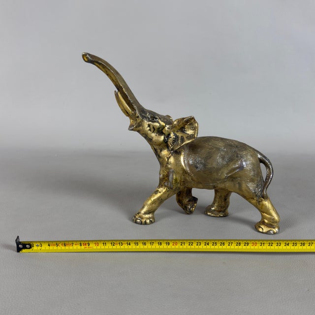 Elephant Trunk Sculpture Statue, 1960s, Brass For Sale - Image 9 of 11