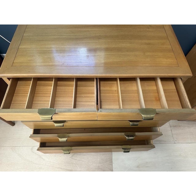 Gold 1940s Drexel ‘Precedent’ 6 Drawer Lowboy by Edward Wormley, Attributed For Sale - Image 8 of 9